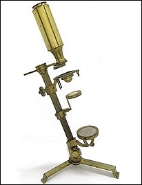 Gilbert & Co., London, c. 1800. A design based on the “Universal” microscope of Benjamin Martin