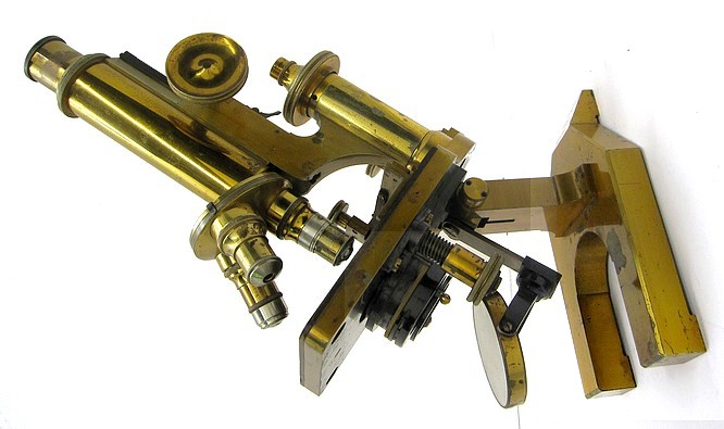 Continental Style Microscope with Mechanical Stage, c. 1903